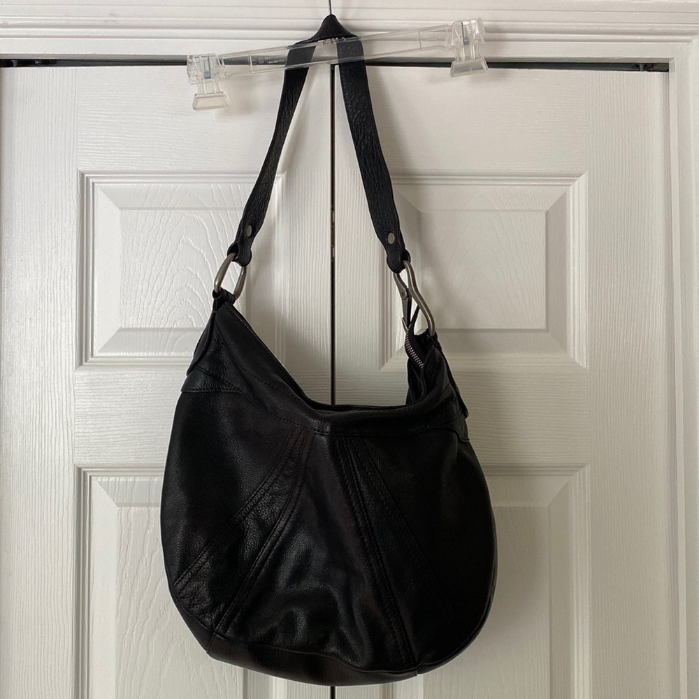 Black leather Hobo purse